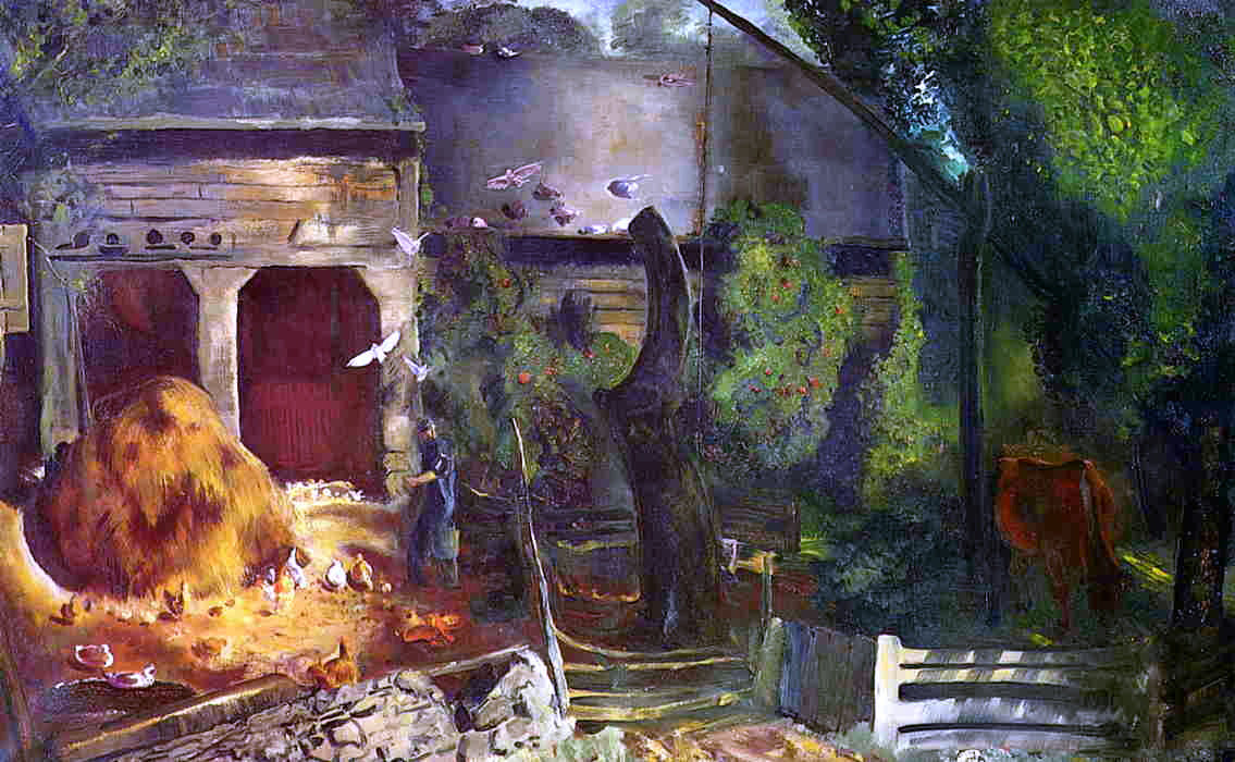 George Wesley Bellows Old Farmyard, Toodleums - Canvas Print