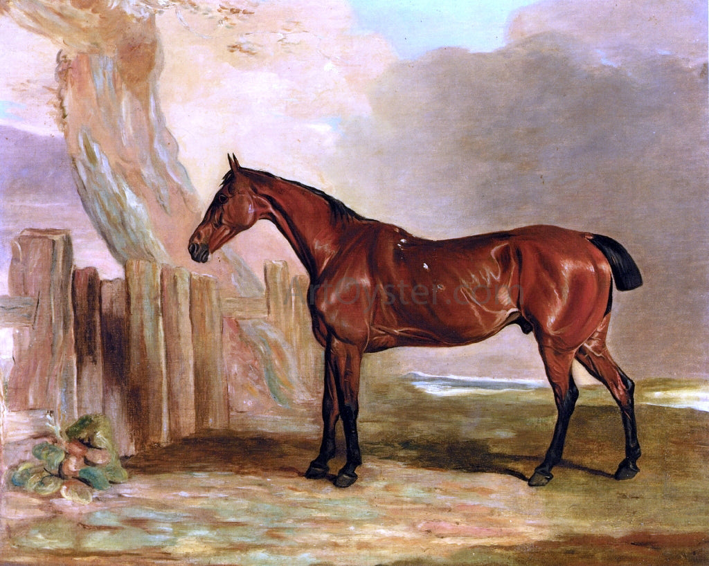 Ben Marshall An Old Favourite, a Bay Hunter in a Landscape - Canvas Print