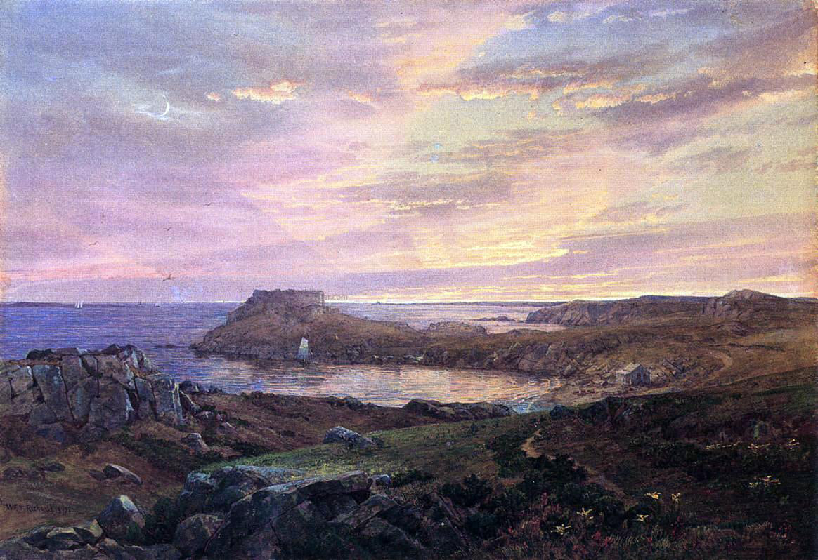 William Trost Richards Old Fort at Conanicut, Rhode Island - Canvas Print