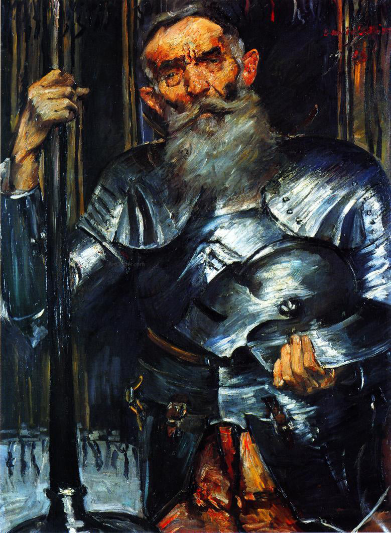 Lovis Corinth Old Man in Armour - Canvas Print