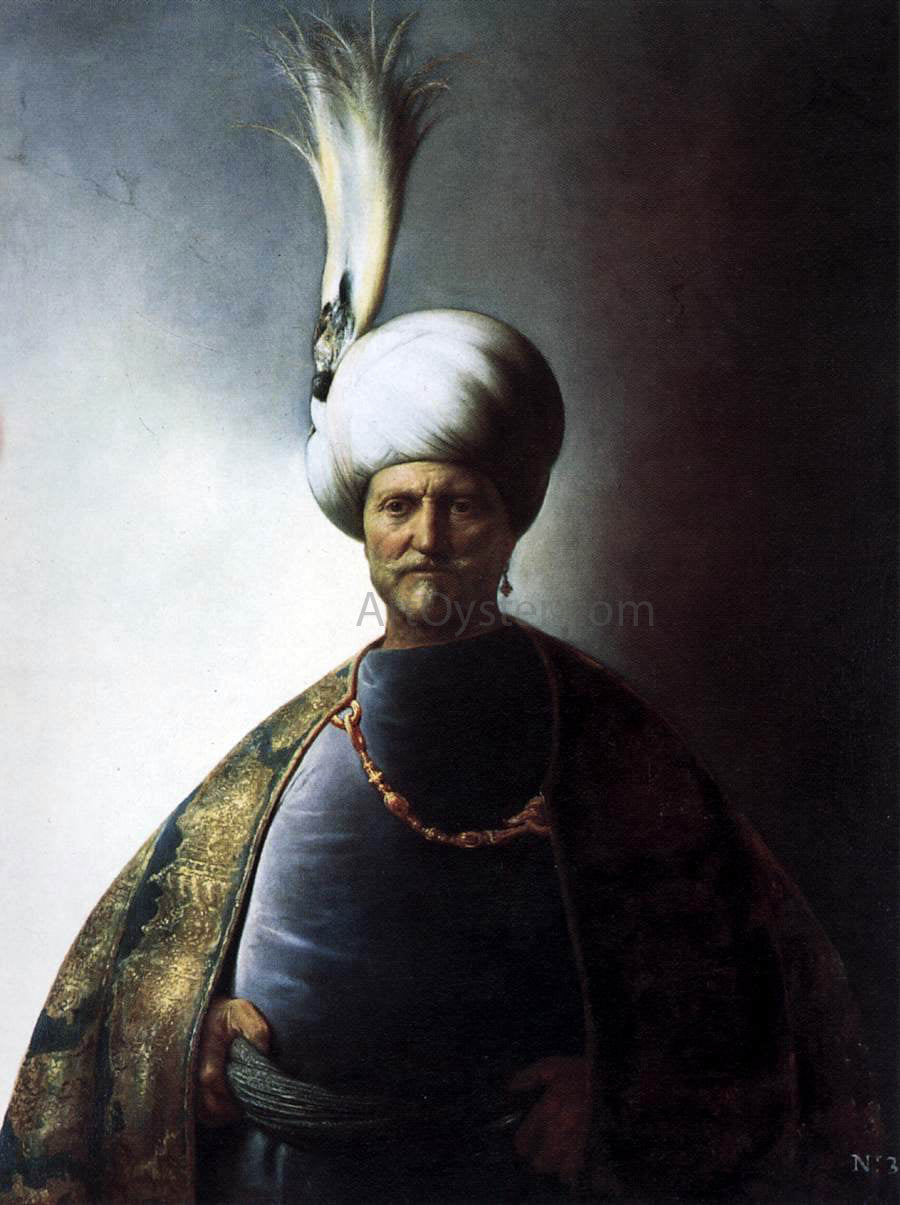 Jan Lievens Old Man in Oriental Garb - Canvas Print