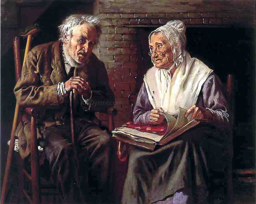 John George Brown Old Memories - Canvas Print