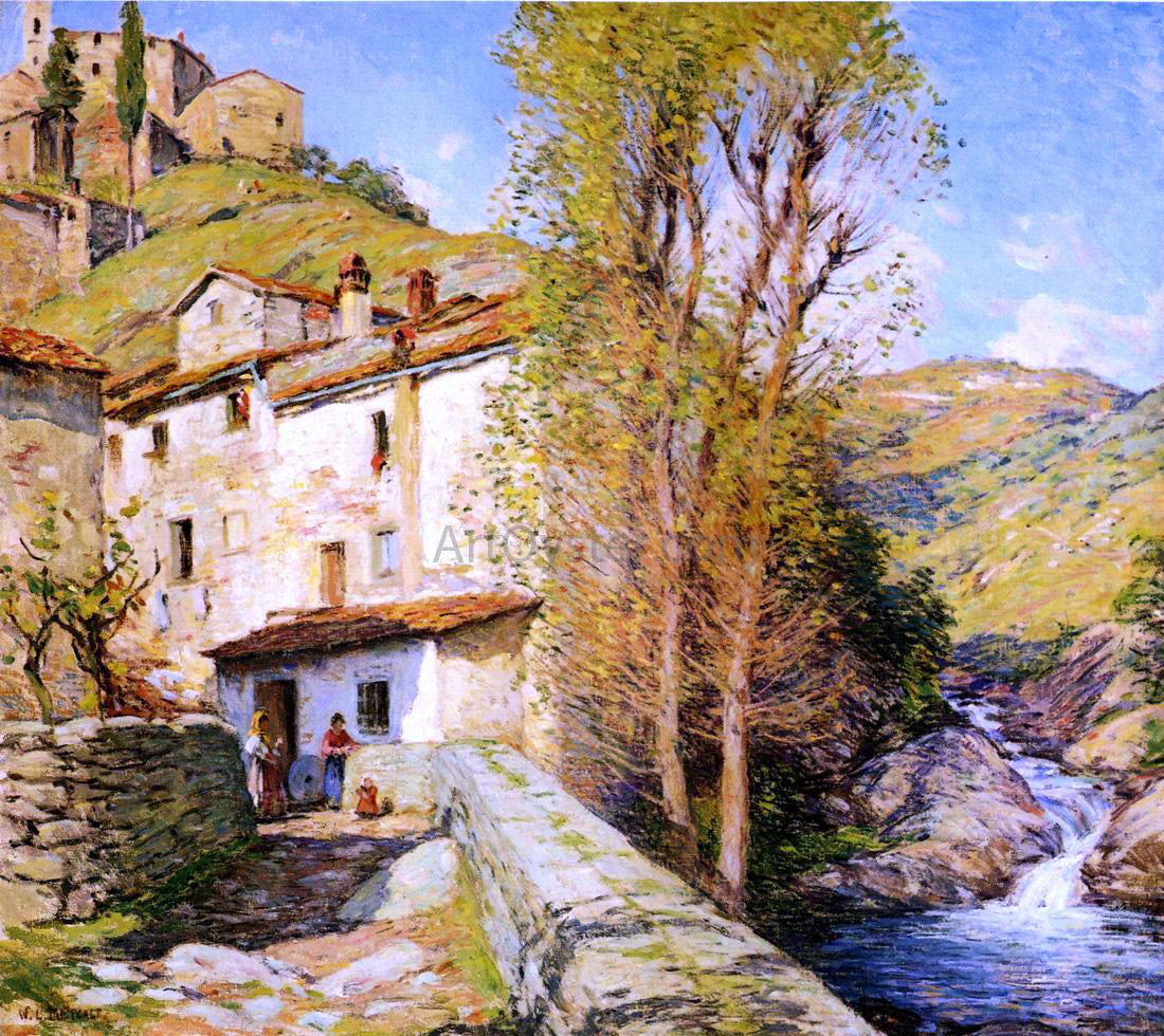 Willard Leroy Metcalf Old Mill, Pelago, Italy - Canvas Print