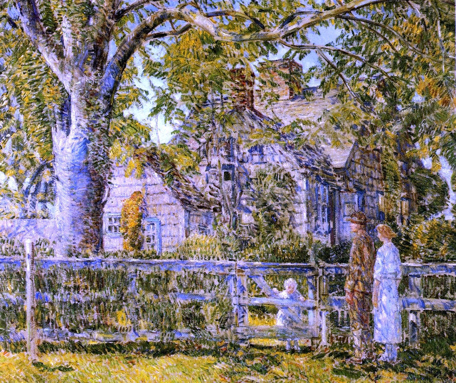 Frederick Childe Hassam Old Mumford House, Easthampton - Canvas Print
