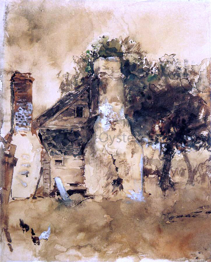 Robert Frederick Blum Old Powhatan Chimney - Canvas Print