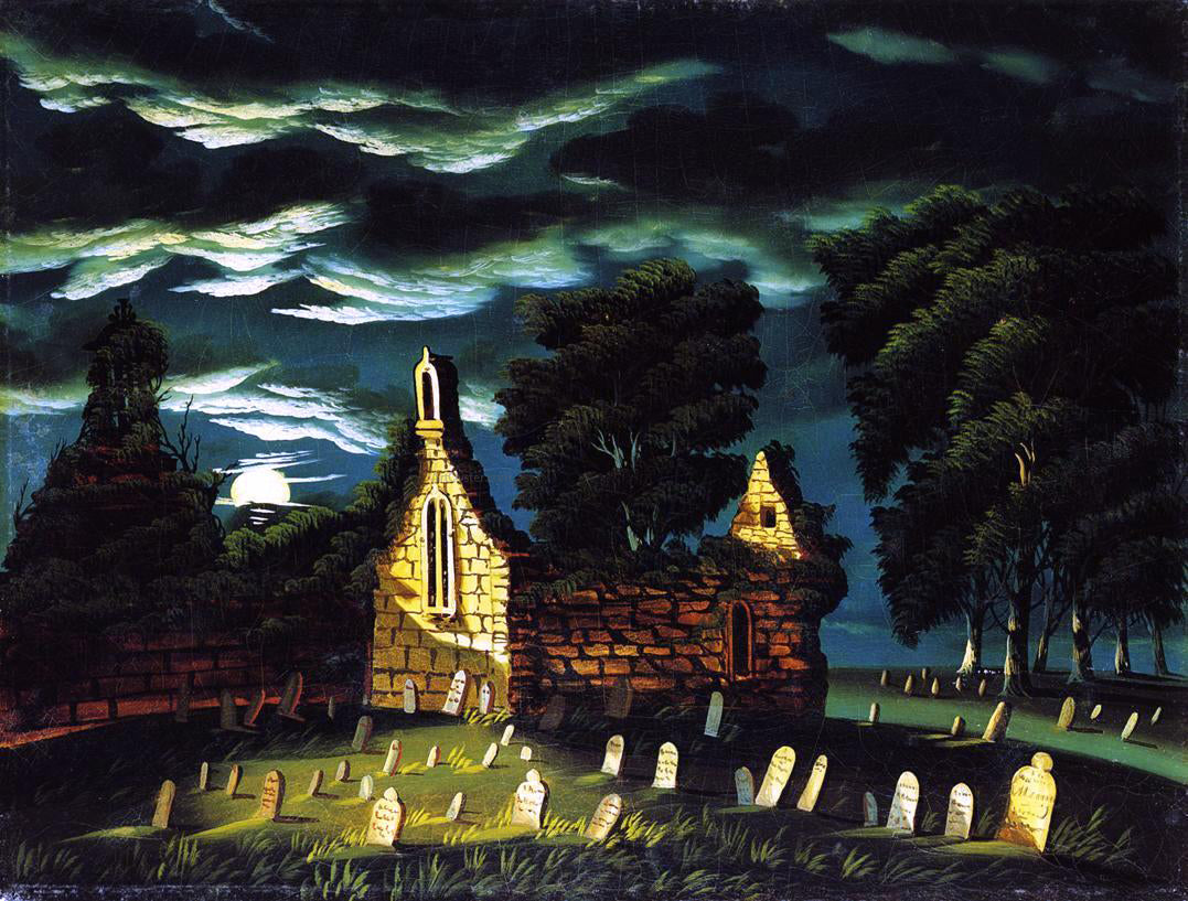 Thomas Chambers Old Sleepy Hollow Church - Canvas Print