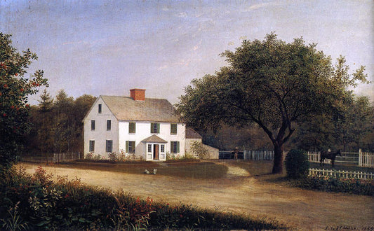 Fitz Hugh Lane Old Stevens Homestead, Castine - Canvas Print