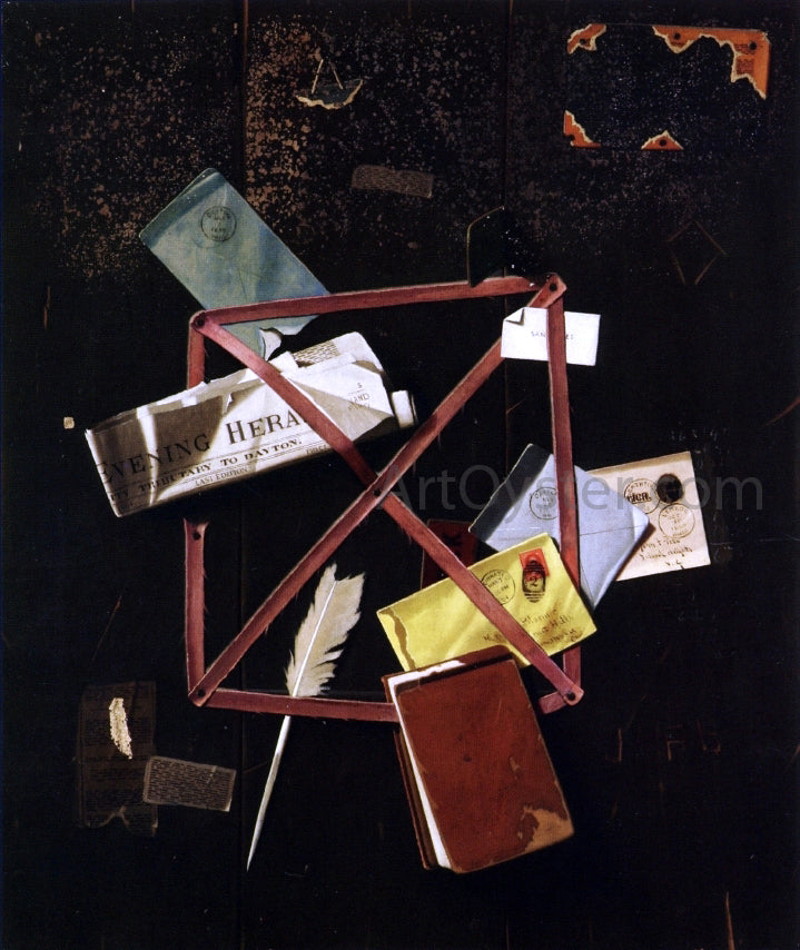 John Frederick Peto Old Time Letter Rack - Canvas Print