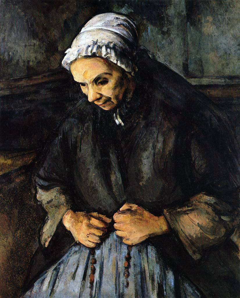 Paul Cezanne Old Woman with a Rosary - Canvas Print