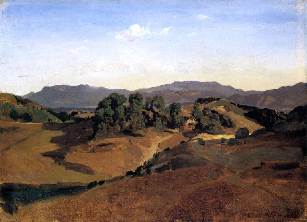 Jean-Baptiste-Camille Corot Olevano, La Serpentara - Canvas Print