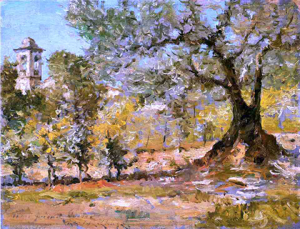 William Merritt Chase Olive Trees, Florence - Canvas Print