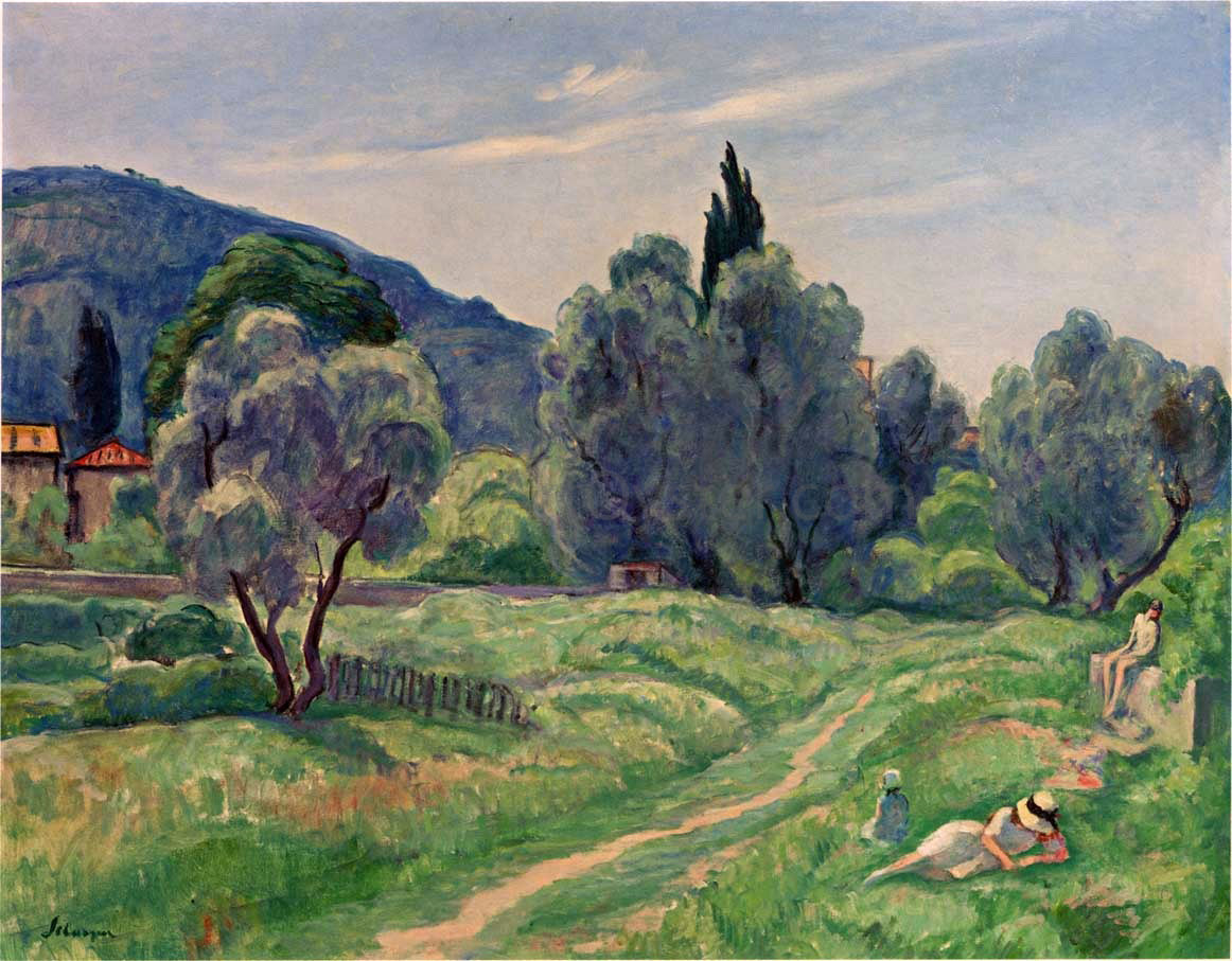 Henri Lebasque Olive Trees in Afternoon at Cannes - Canvas Print