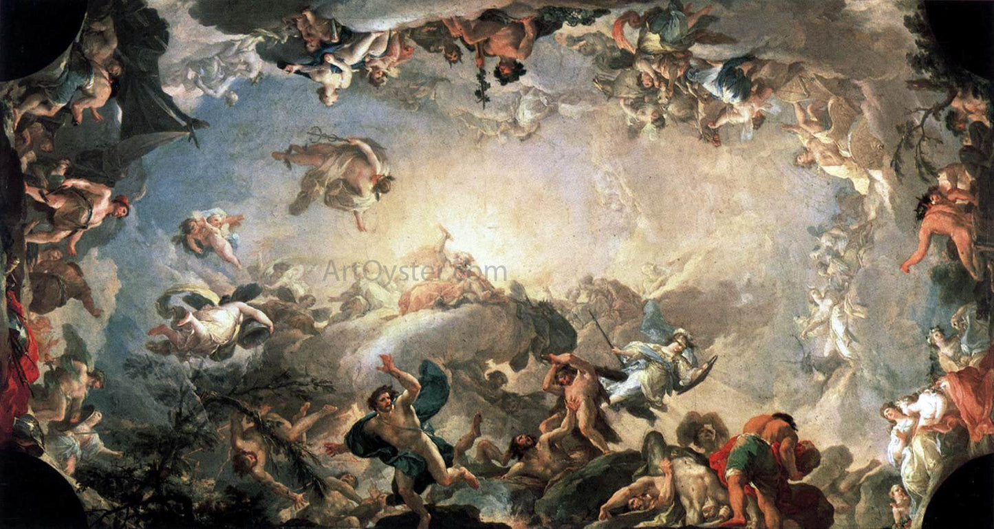 Francisco Bayeu Y Subias Olympus: The Fall of the Giants - Canvas Print