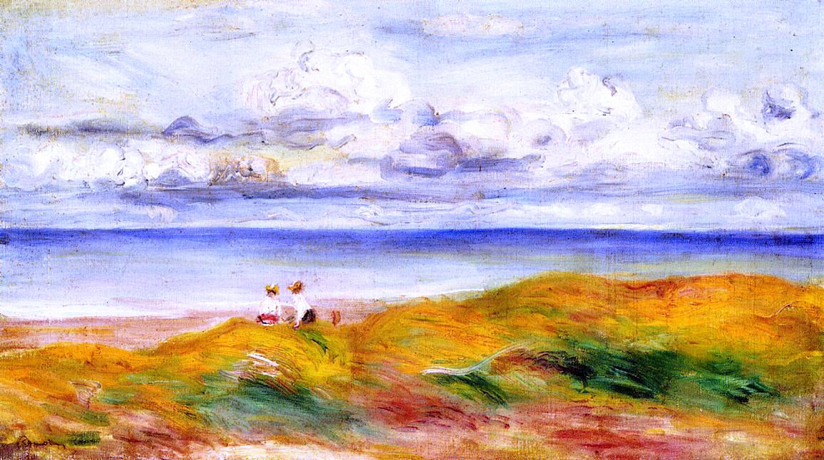 Pierre Auguste Renoir On a Cliff - Canvas Print