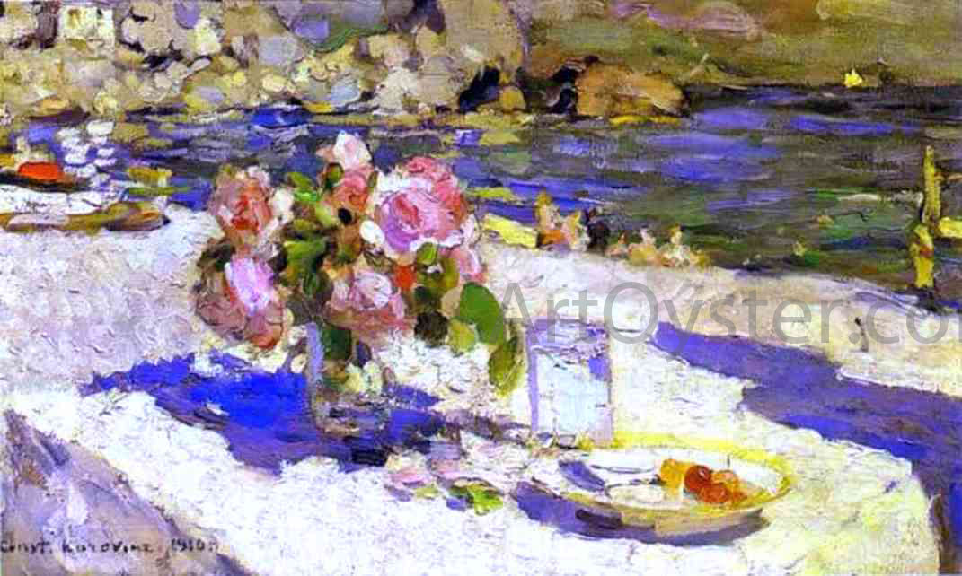 Constantin Alexeevich Korovin On a Sea Shore - Canvas Print