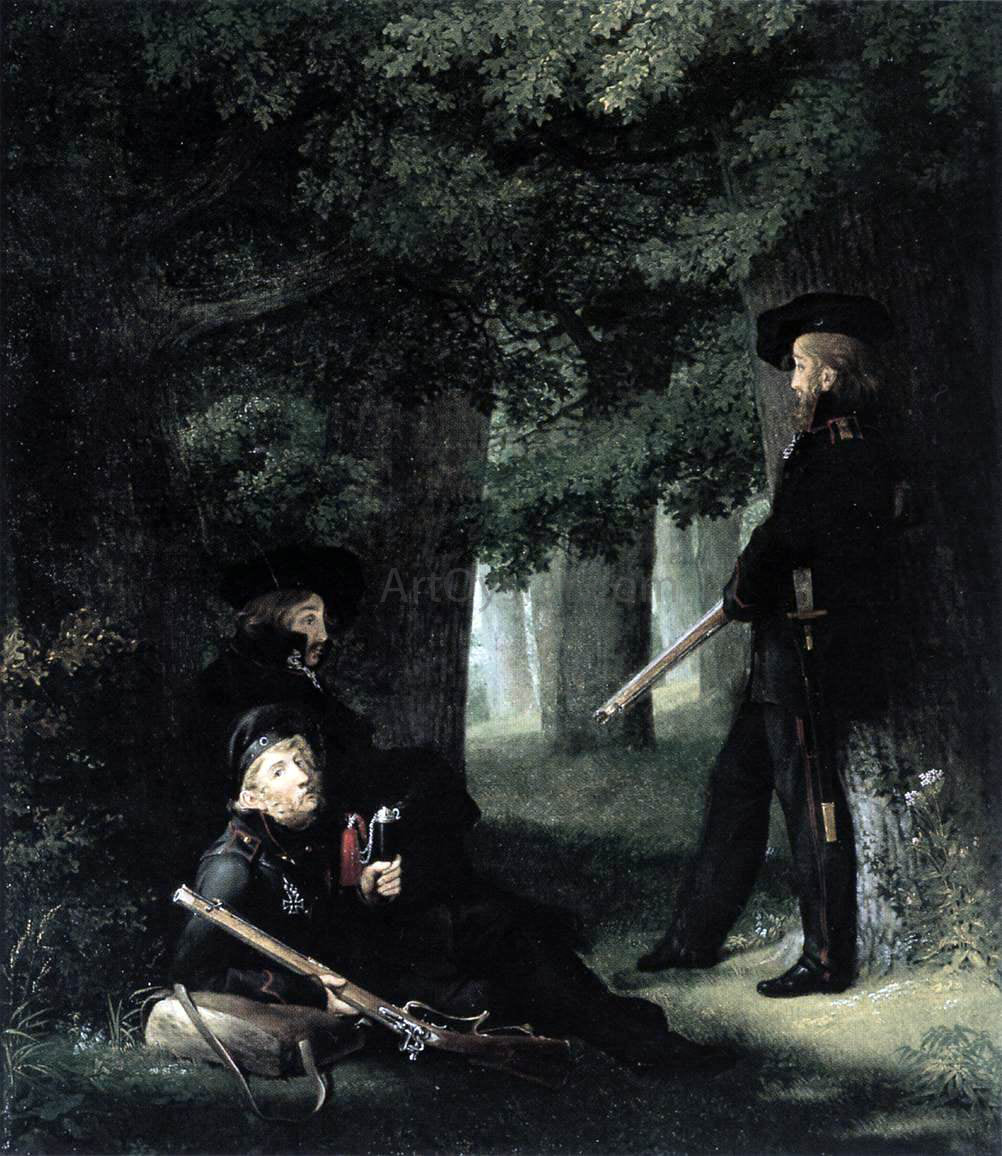 Georg Friedrich Kersting On Outpost Duty - Canvas Print