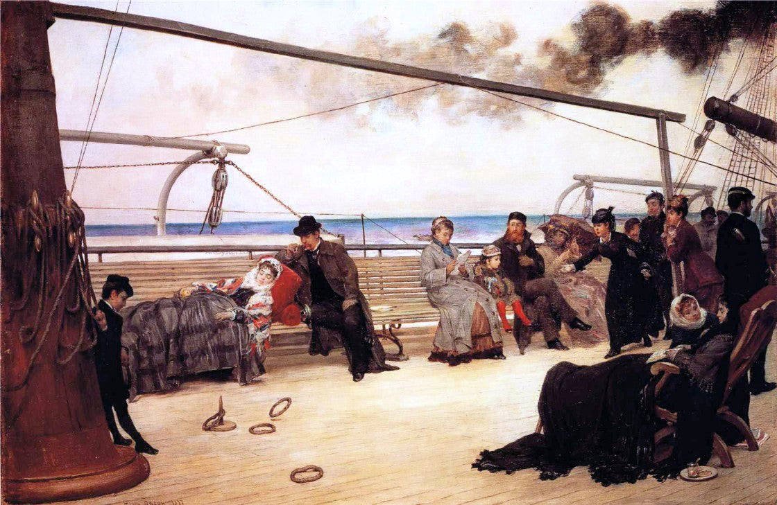 Henry Bacon On Shipboard - Canvas Print