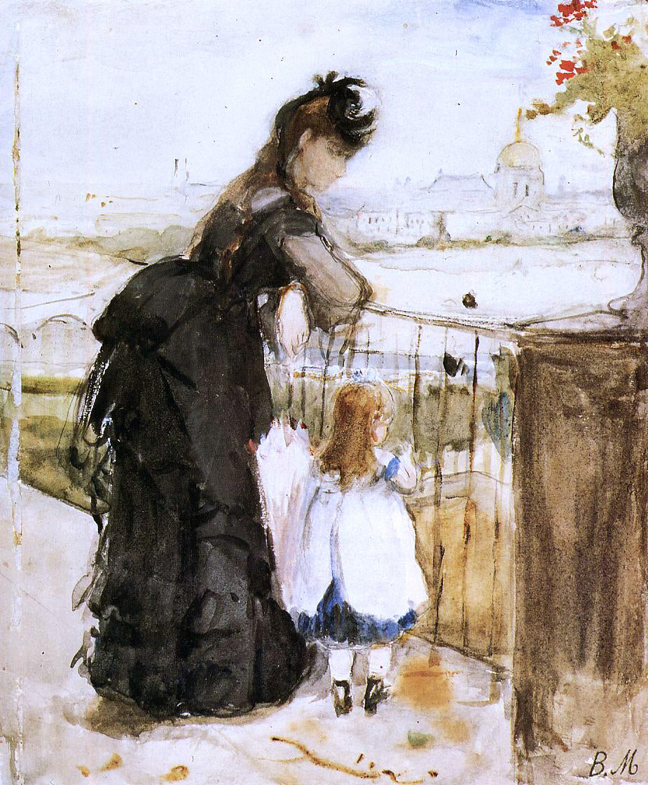 Berthe Morisot On the Balcony - Canvas Print