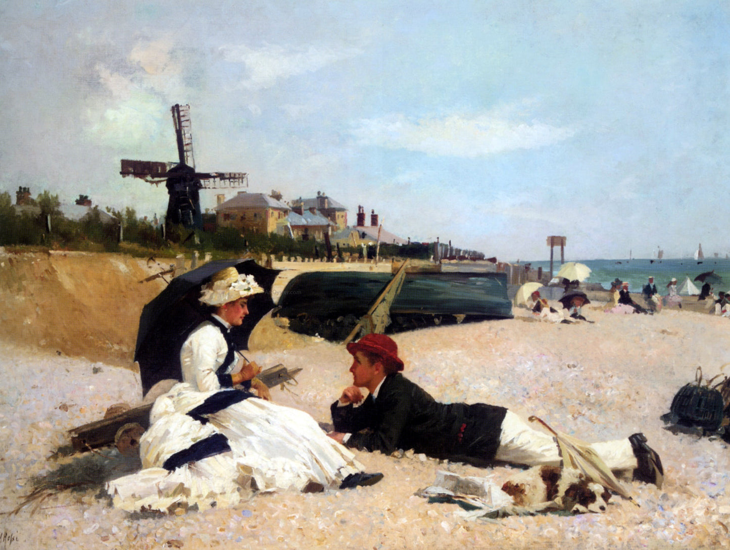 Alexander Rossi On The Beach - Canvas Print
