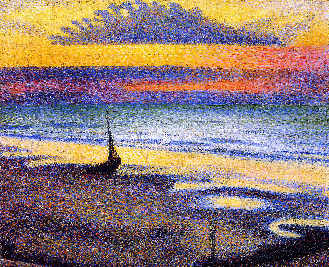 Georges Lemmen On the beach - Canvas Print