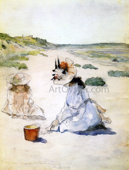 William Merritt Chase On the Beach, Shinnecock - Canvas Print