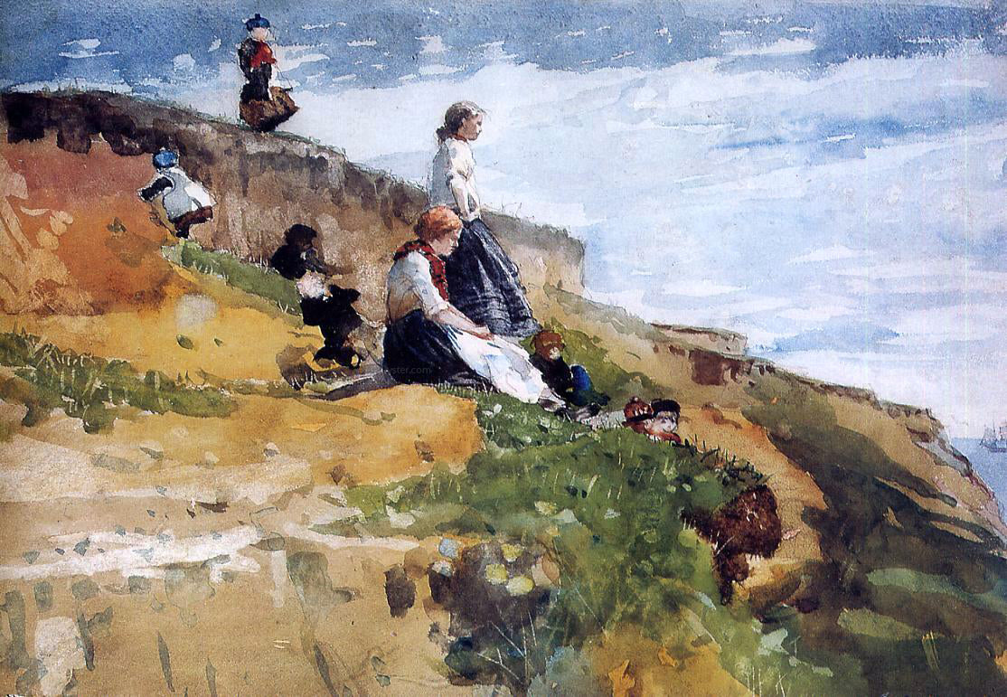Winslow Homer On the Cliff - Canvas Print