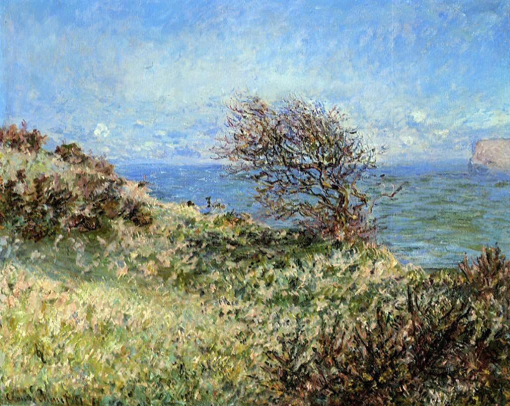 Claude Oscar Monet On the Cliff at Fecamp - Canvas Print