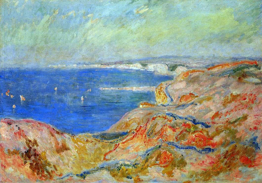Claude Oscar Monet On the Cliff near Dieppe - Canvas Print