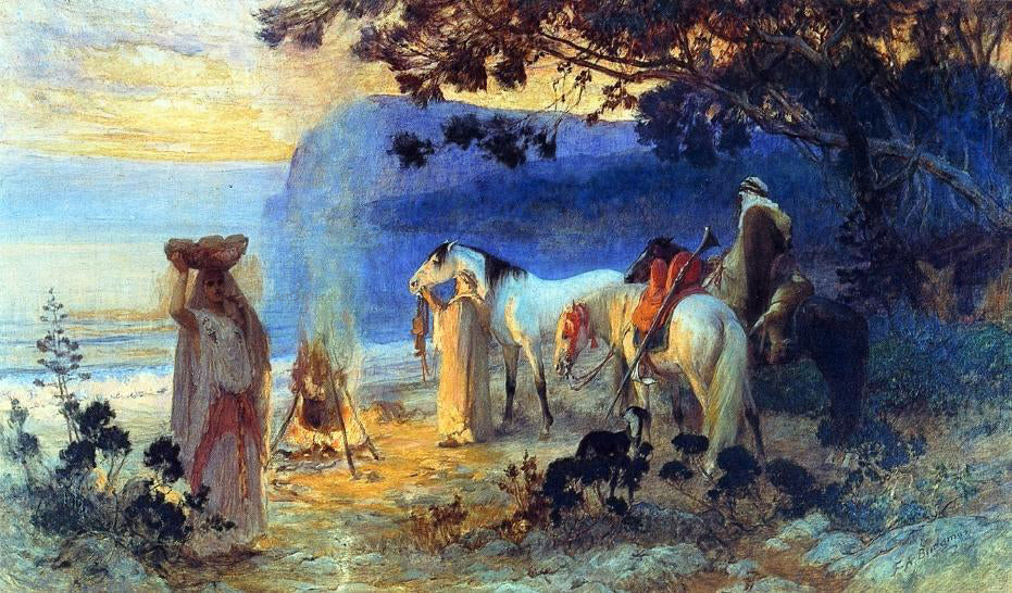 Frederick Arthur Bridgeman On the Coast of Kabylie - Canvas Print