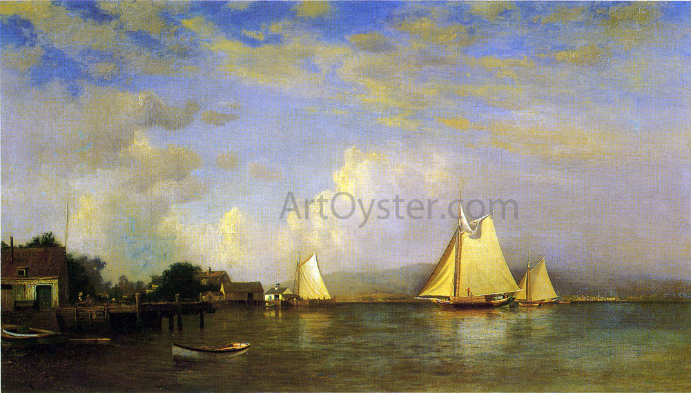 Francis A Silva On the Hudson - Canvas Print