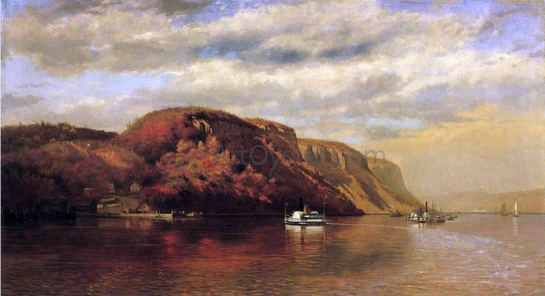 John George Brown On the Hudson - Canvas Print