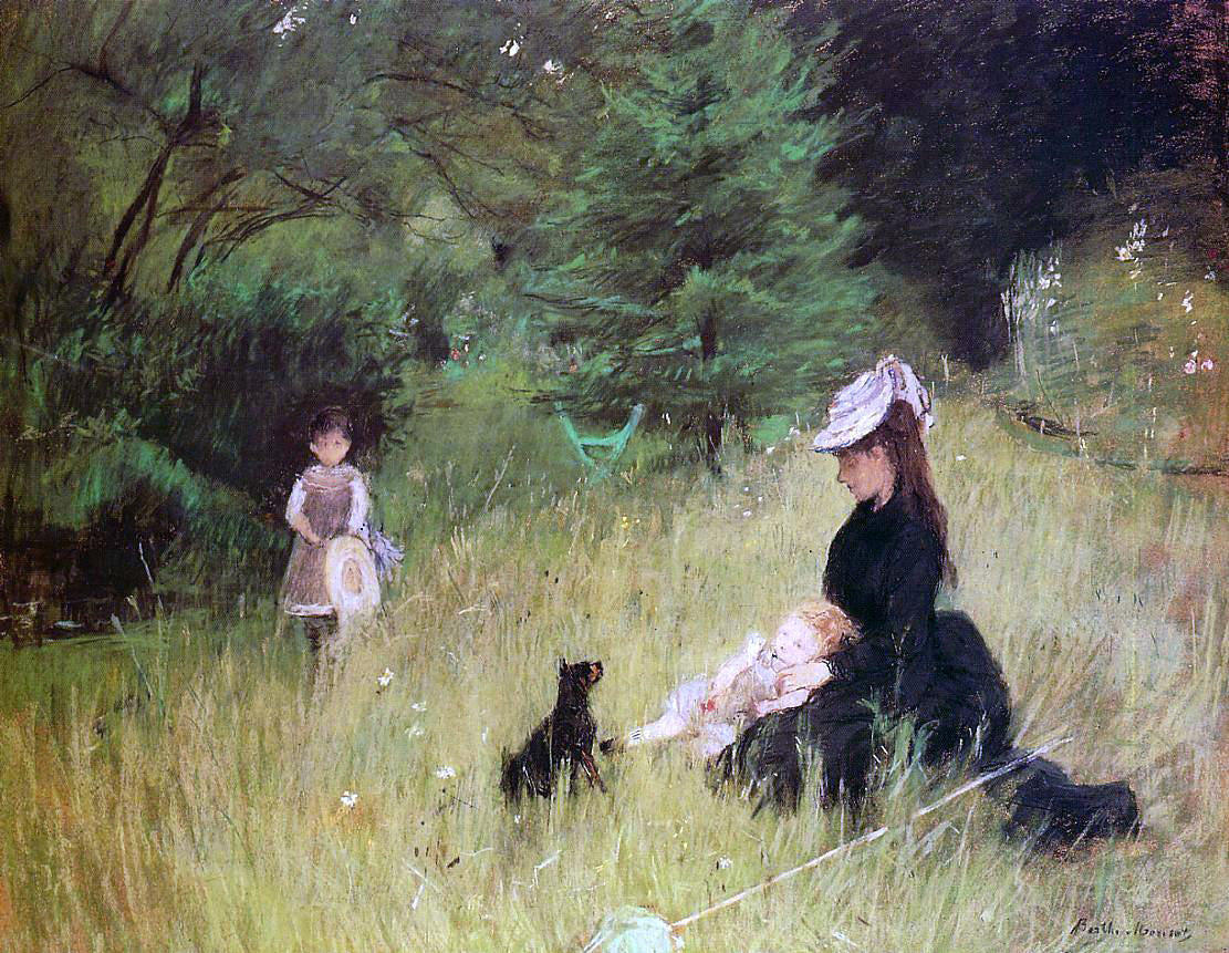 Berthe Morisot On the Lawn - Canvas Print