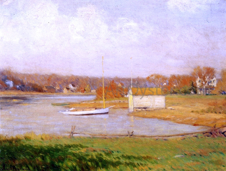 Leonard Ochtman On the Mianus River - Canvas Print