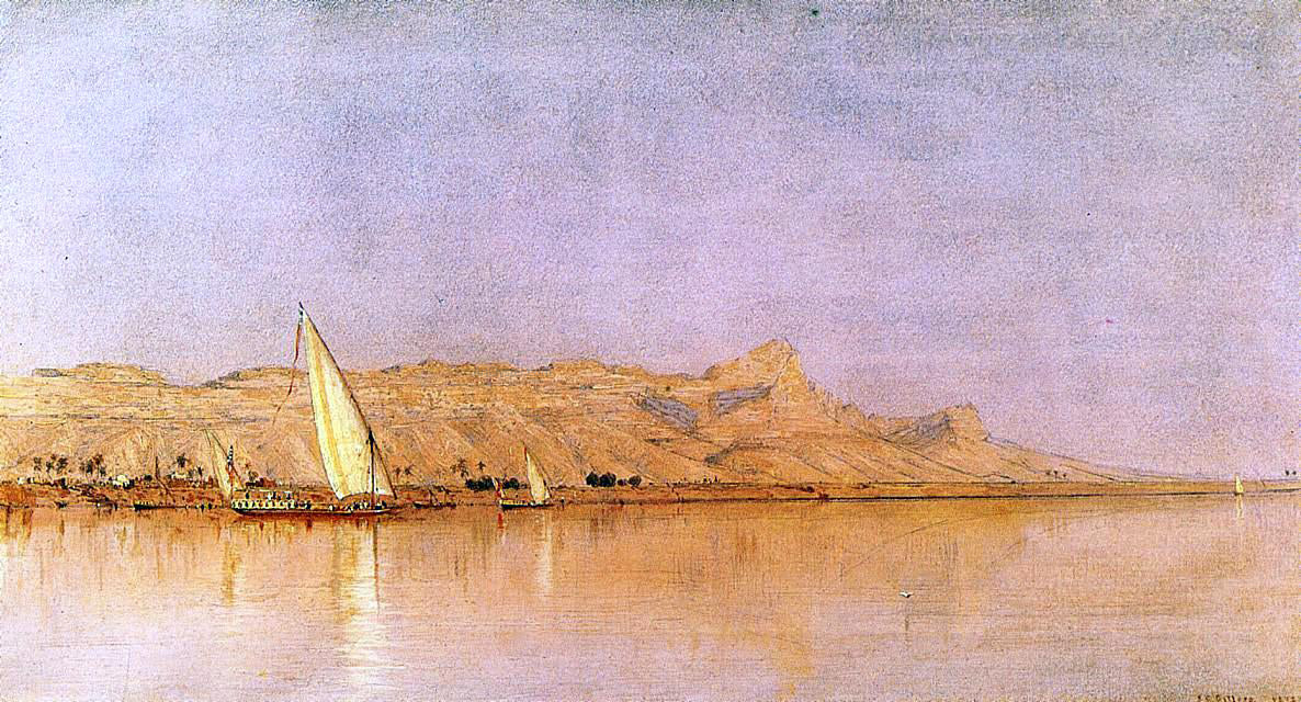 Sanford Robinson Gifford On the Nile, Gebel Shekh Hereedee - Canvas Print
