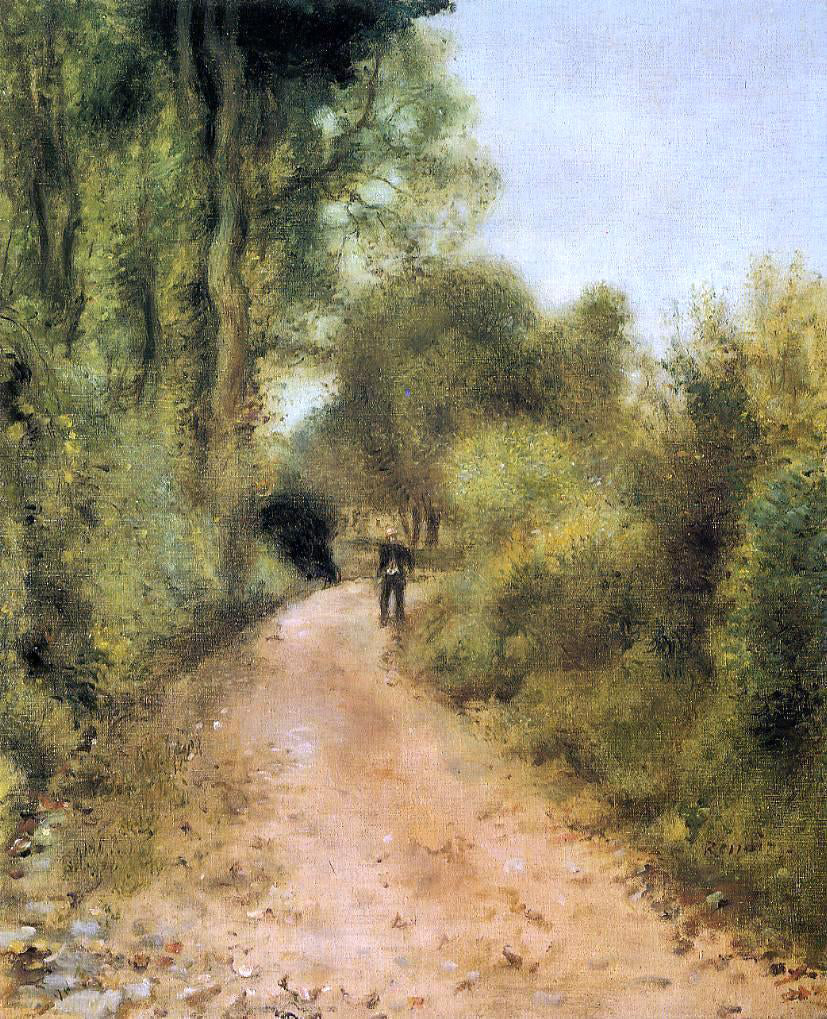 Pierre Auguste Renoir On the Path - Canvas Print