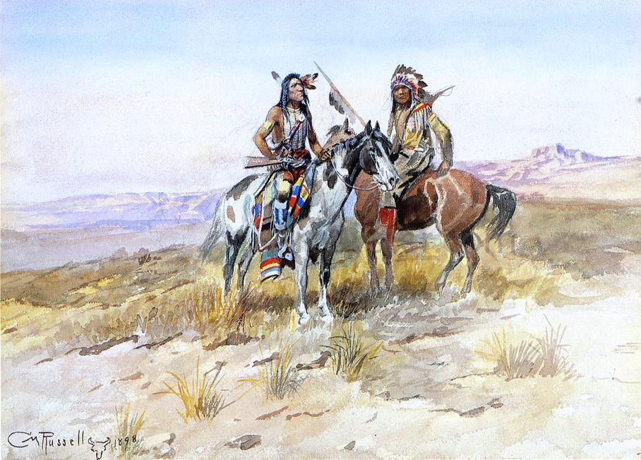 Charles Marion Russell On the Prowl - Canvas Print