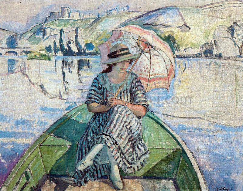 Henri Lebasque On the River Eau - Canvas Print
