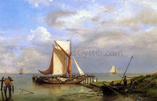 The Elder Hermanus Koekkoek On the Scheldt - Canvas Print