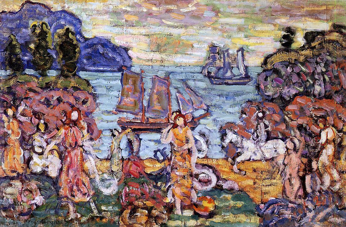 Maurice Prendergast On the Shore - Canvas Print