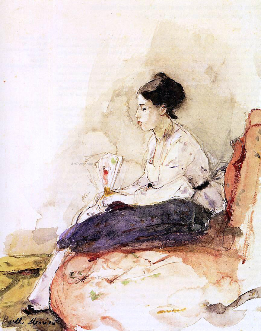 Berthe Morisot On the Sofa - Canvas Print