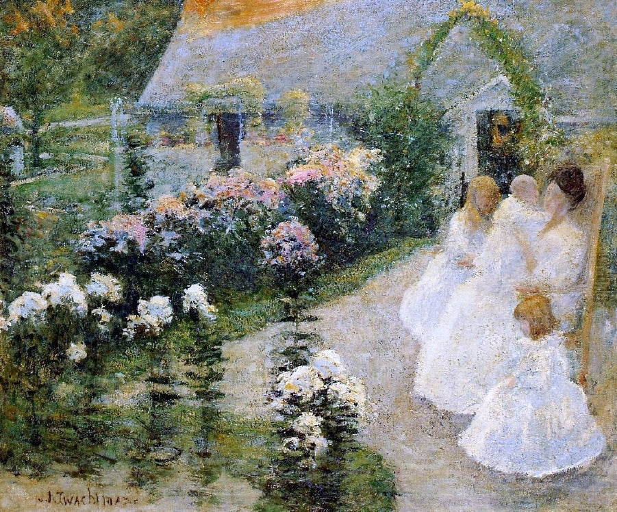 John Twachtman On the Terrace - Canvas Print