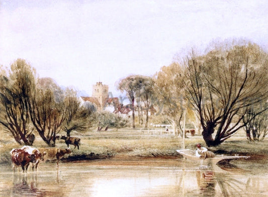 Peter De Wint On the Thames - Canvas Print