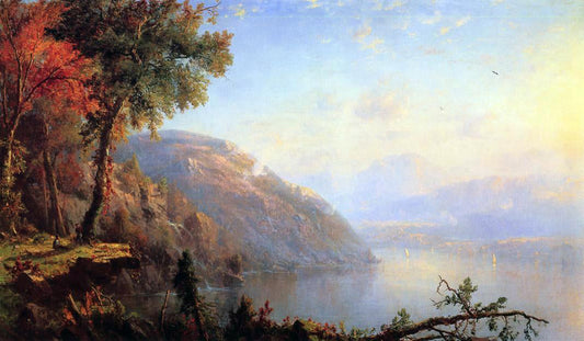Marie-Francois-Regis Gignoux On the Upper Hudson - Canvas Print