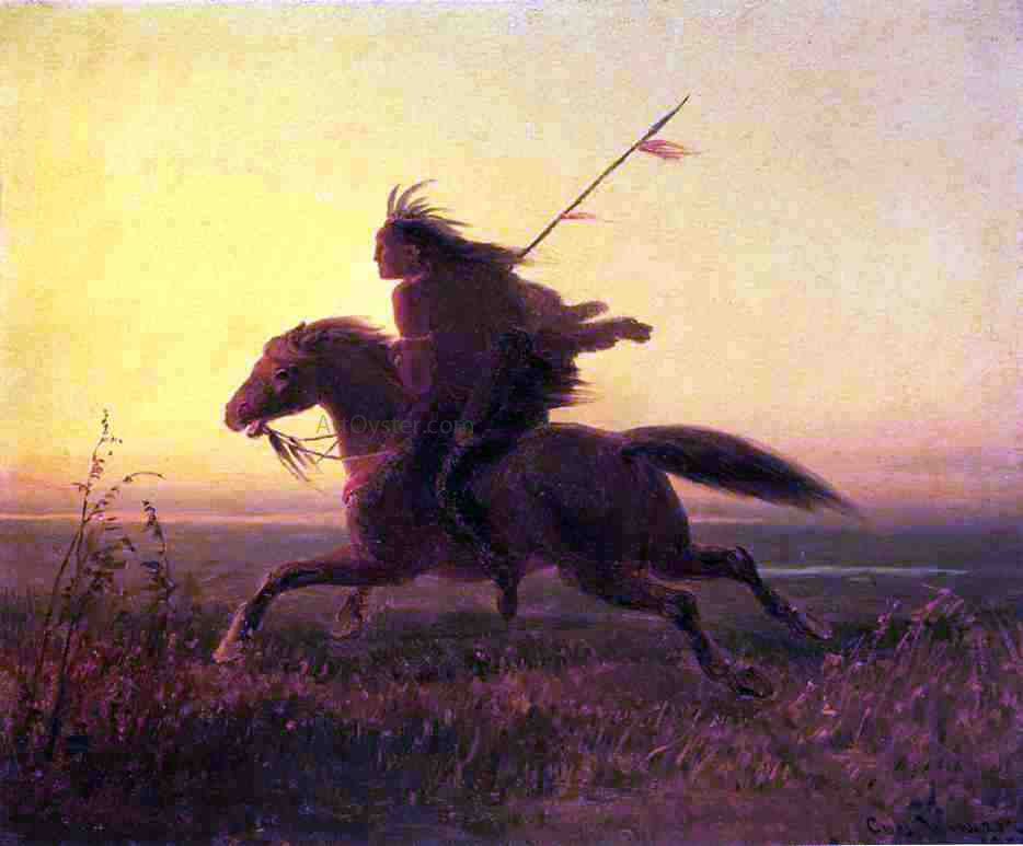 Carl Wimar On the Warpath - Canvas Print