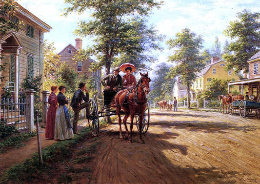 Edward Lamson Henry One Sunday Afternoon - Canvas Print