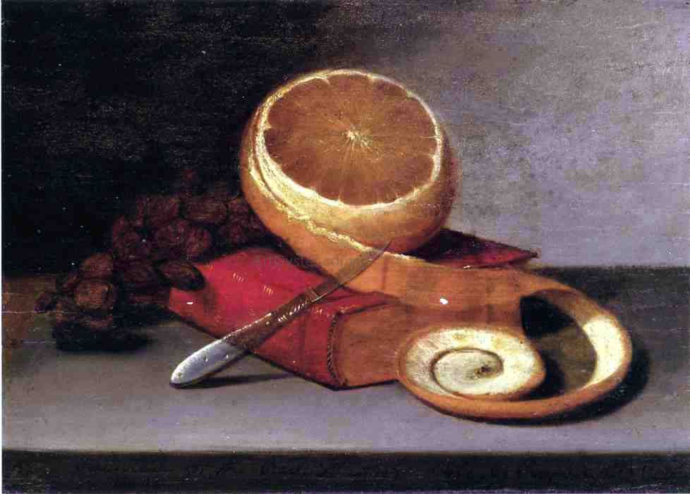 Raphaelle Peale Orange and Book - Canvas Print