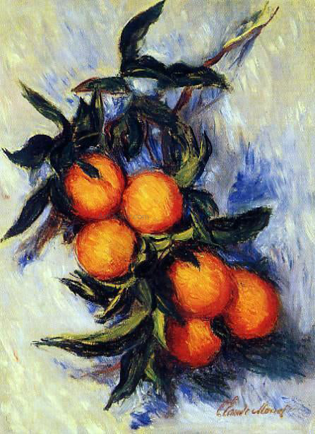 Claude Oscar Monet Orange Branch Bearing Fruit - Canvas Print