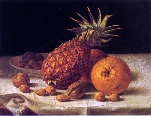 John F Francis Oranges and Pineapple - Canvas Print