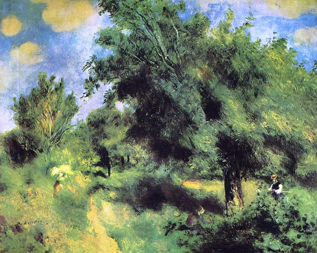 Pierre Auguste Renoir Orchard at Louveciennes -  the English Pear Tree - Canvas Print