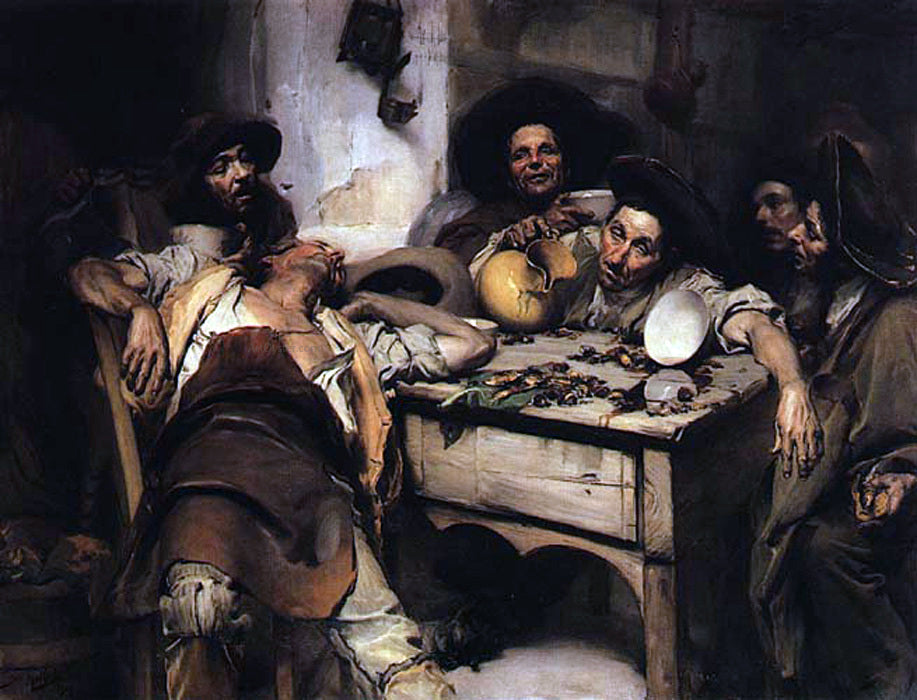 Jose Malhoa Os Bebados ou Festejando - Canvas Print